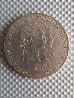 Stará strieborná minca zlatník 1854 - 2