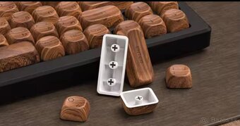 Drevené Moa keycapy - 2