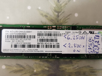 SSD 512GB M.2 PCIe SAMSUNG PM981 2280 80mm - USED - 2