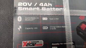Predám smart batériu PARKSIDE 20V 4Ah - 2