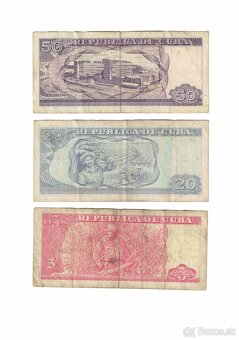 Zbierka bankoviek - rôzne po 2eur + Kubánske mince (doplnené - 2