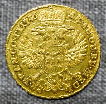 Predám zlatý dukát MÁRIA TERÉZIA 1746 KARLSBURG. - 2