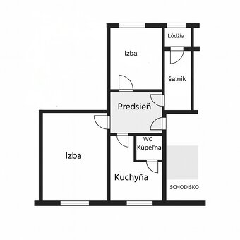 2 a pol izbový byt pre robotníkov - 2