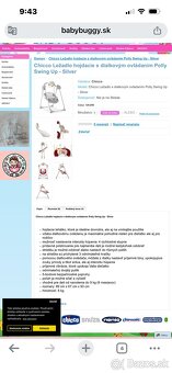 Predám chicco ležadlo s ďialkovym ovládaním - 2