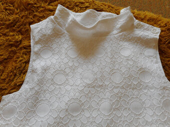 elegantné biele dievčenské šaty 152cm - 2