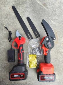 OneVan Teleskopický set nožnice+pílka 15CM lišta 2 x bat - 2