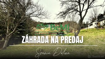 Záhrada s chatkou, 2202 m2 Špania Dolina - 2