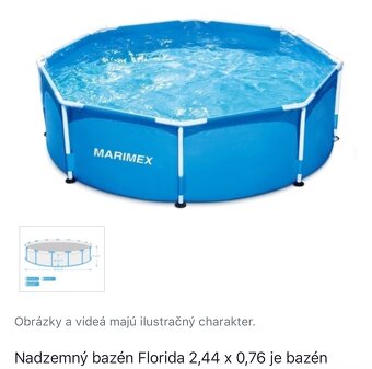 Bazén s príslušenstvom a pieskovou filtráciu - 2