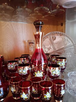 Porcelán Farebné šálky, trojsety, Rubinove sklo - 2