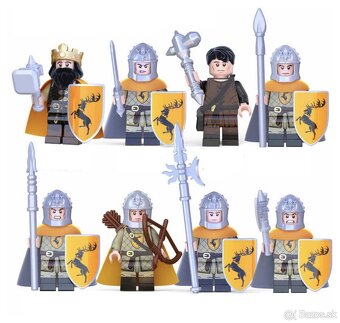 Figúrky Rytieri 1 (8ks) - typ lego, nové, nehrané - 2