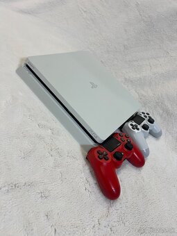 PS4 Slim White 500GB + 2xovládač + 2xhra - 2