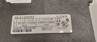 Frekvenčný menič 0,55kW - 2