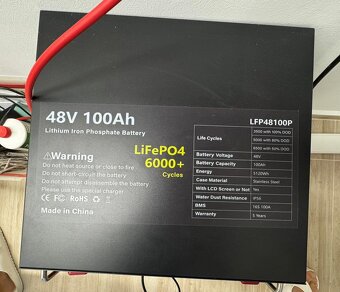Predám používané batériové boxy Lifepo4 / 48V / 100Ah / 5.12 - 2