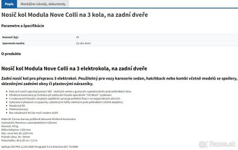 Nosič bicyklov Modula Nove Colli 3 - 2