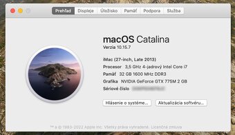 Apple iMac 27-inch, Intel i7, RAM 32 GB, SSD 512 GB - 2