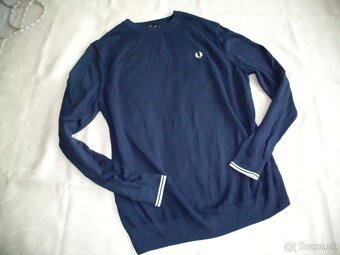 Fred Perry pánsky sveter tmavomodrý bavlna XL - 2
