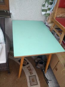 Retro jedálenský stôl a stoličky - 2