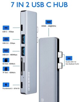 Predam USB-C Hub pre Macbook, podpora Thunderbold. - 2