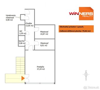 Predaj: Obchodný priestor 75,82m2, Hollého, Šaľa – Veča - 2