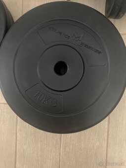 závažie 2x5kg, 2x10kg priemer 25mm uplne nove - 2