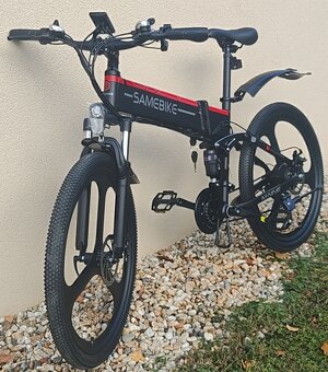Celoodprúžený skladací elektrický bicykel 26 kolesá 500W 48V - 2