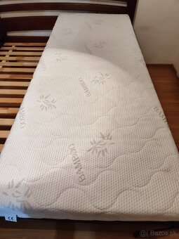 Manželska posteľ masív + 2x matrac - 2