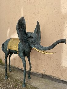 KOSMICKÝ SLON - VELKÁ BRONZOVÁ SOCHA 171 cm - 2