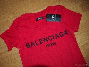 Balenciaga dámske červené tričko - 2