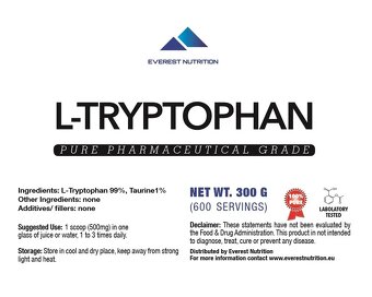 Predám aminokyselinu L-TRYPTOPHAN v prášku 300 gramov - 2