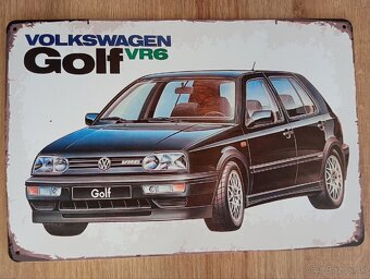 VW Golf VR6 retro tabuľky - 2
