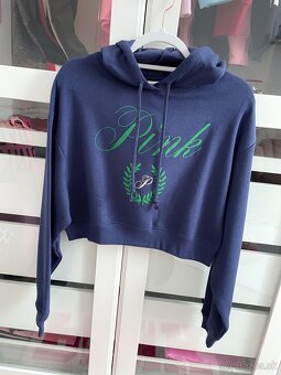 Victoria’s Secret PINK tmavomodra mikina XS, M - 2