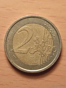 2 eurova pamätna minca z roku 2006, vydanej v Taliansku pri - 2