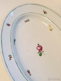 Ručne maľovaná porcelánova starožitná misa - 2