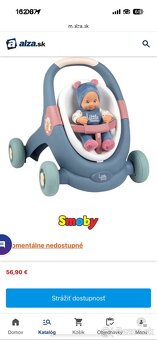 Chodítko a kočík pre bábiku Smoby - 2