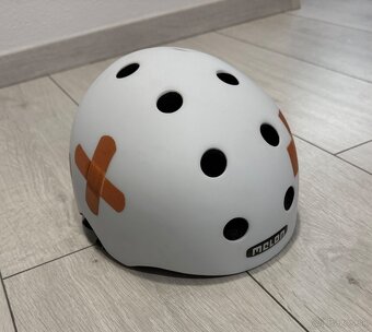 Detska cyklisticka prilba Melon Plastered White - 2