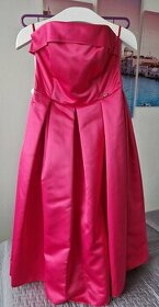 Ružové spoločenské midi šaty - 2