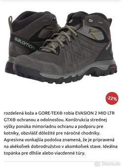 Pánske turistické topánky Salomon veľ.44 - 2