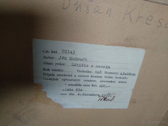Obraz: Ján Mudroch - Zátišie s ovocím - 2