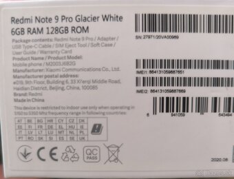 Xiaomi redmi note 9 pro white - 2