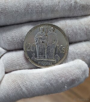20 Koruna, 1941, Cyril a Metod, Magnetická - vzácna - 2