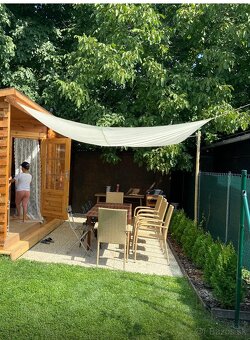 Tieniaca pĺachta bezova 4x3 metre - 2