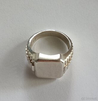 Pánsky strieborný prsteň - 2