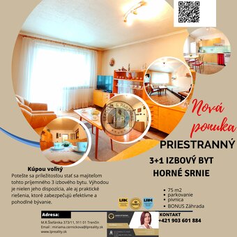 ZNÍŽENÁ CENA Priestranné 3+1 bývanie (75 m²) s vlastným kúr - 2