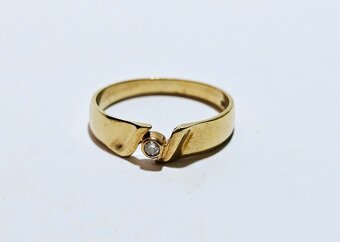 14k zlatý prsteň 0,04ct ✨✨✨ - 2