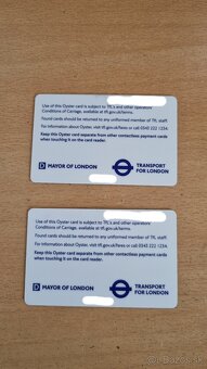 Predam dve Londynske Oyster card - 2