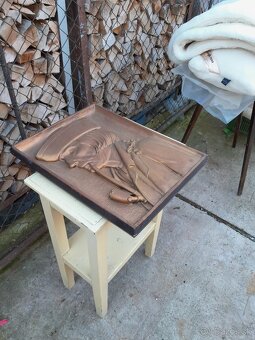 Predám  -nástenný reliéf Bača s fajkou - 2