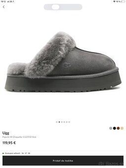 Papuce /slapky cizmy UGG s kozusinou na platforme - 2