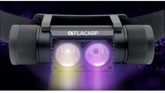 Vodotesná Nabíjacia Čelovka Flacarp HL3UV Biela + UV LED HL - 2