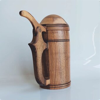 Predám drevený krígeľ s vrchnákom - 2