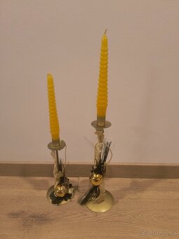 Zlaté kovové svietniky - 2